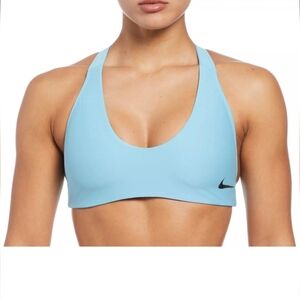 Nike Fusion Back Bikini Swim Top, Hydralock, Anti-Slip, Blue, Size XL, NWT